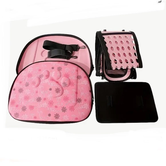 Pink Collapsable Pet Travel Carrier - Picture 4 of 9